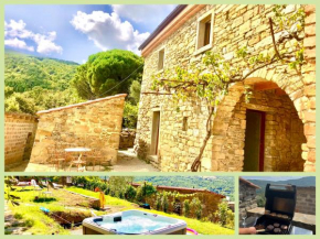 Bio Agriturismo Alba Etrusca di Cortona - Organic Farmhouse- Appartamento Lavanda-Appartamento Rosmarino - vasca idromassaggio esterna Poggioni